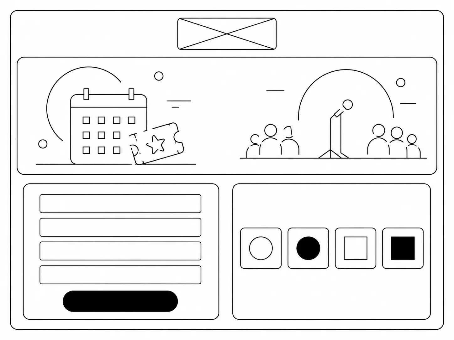 Event RSVP page with the brand colours, logo and fonts