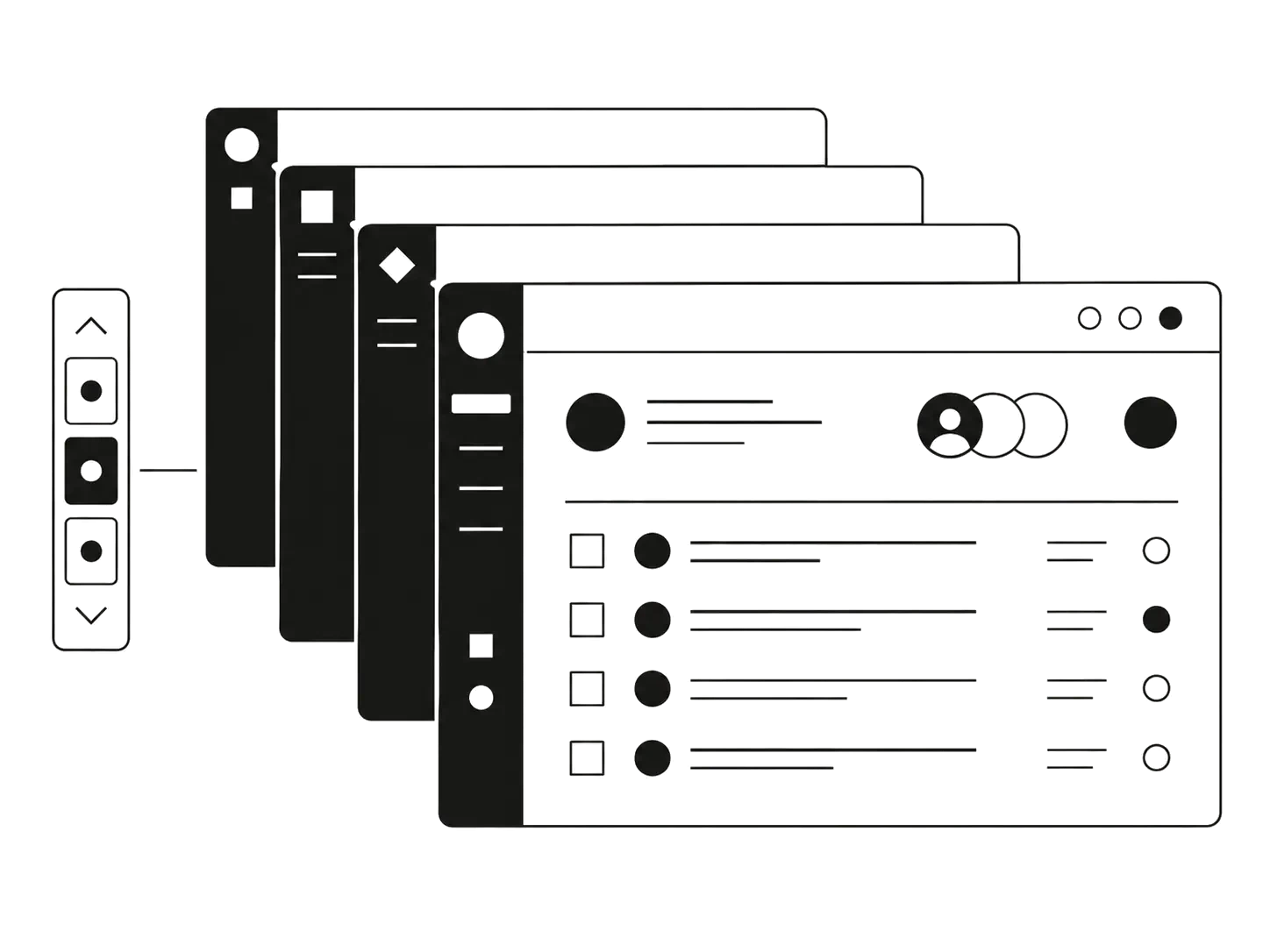 List of client workspaces in Eventleash, each one with its own contacts and events